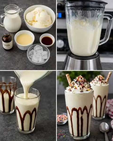 Milkshake Caseiro de Baunilha