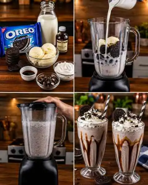 Milkshake de Biscoito de Chocolate Recheado Delicioso