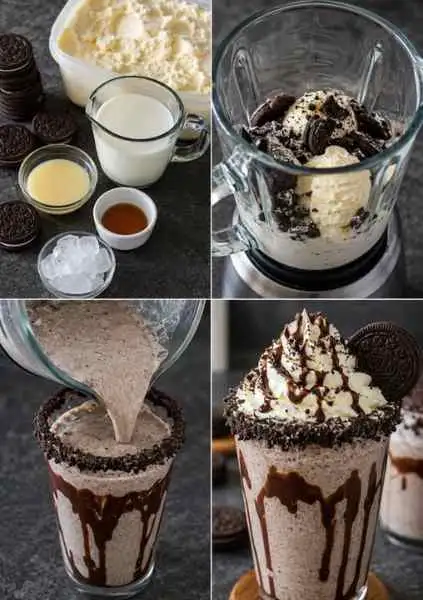 Milkshake de Biscoito de Chocolate Recheado Supercremoso, Espesso e Delicioso