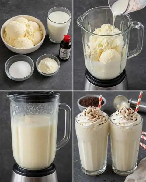 Milkshakes Cremosos e Caseiros de Baunilha
