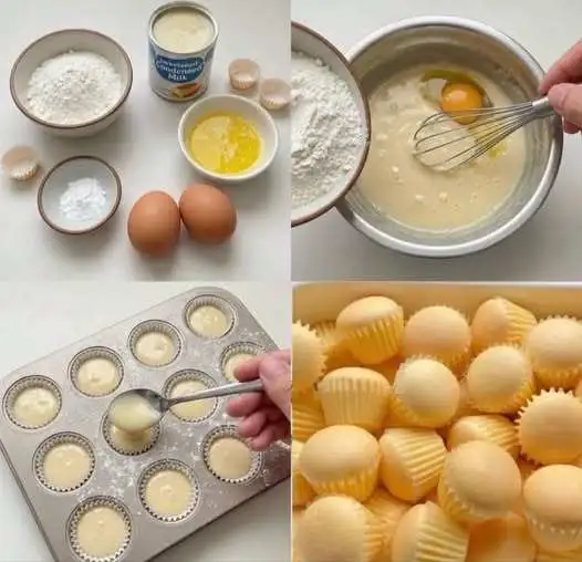Mini Bolinhos de Leite Condensado
