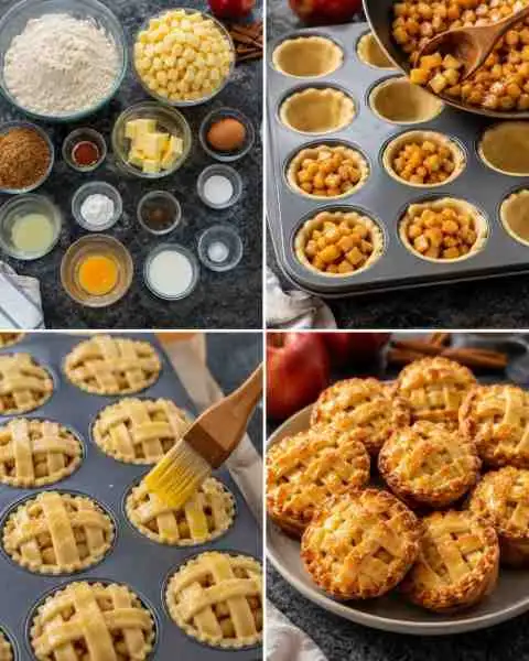Mini Tortas de Maçã Fáceis e Deliciosas