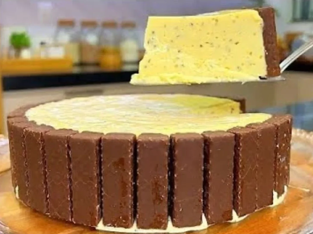 Mousse de maracujá com Bis (geladinha e crocante)