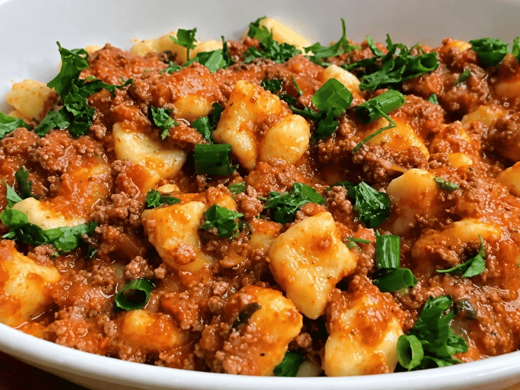 Nhoque de batata com molho encorpado de tomate e creme