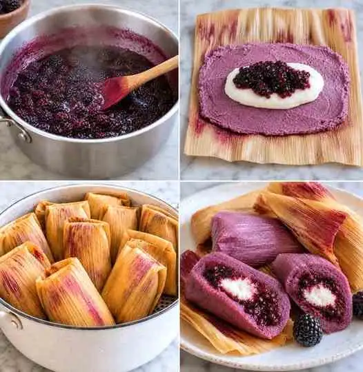 Pamonha Doce de Amora com Queijo Cremoso — Passo a Passo