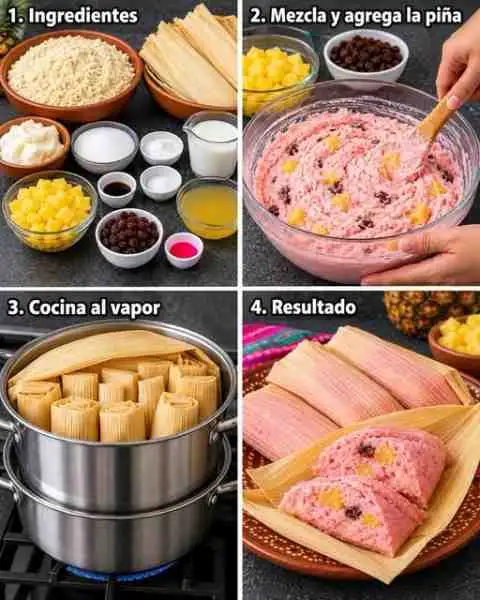 Pamonhas Doces de Abacaxi com Baunilha e Leite