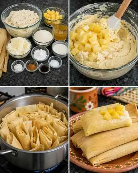 Pamonhas Doces de Abacaxi com Canela e Baunilha