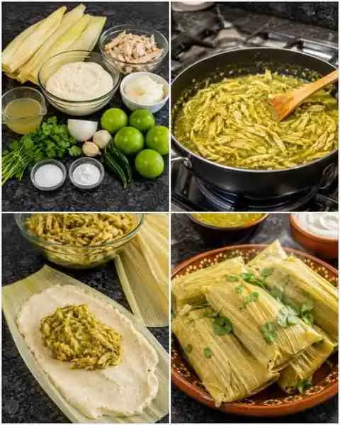 Pamonhas Salgadas de Frango ao Molho Verde