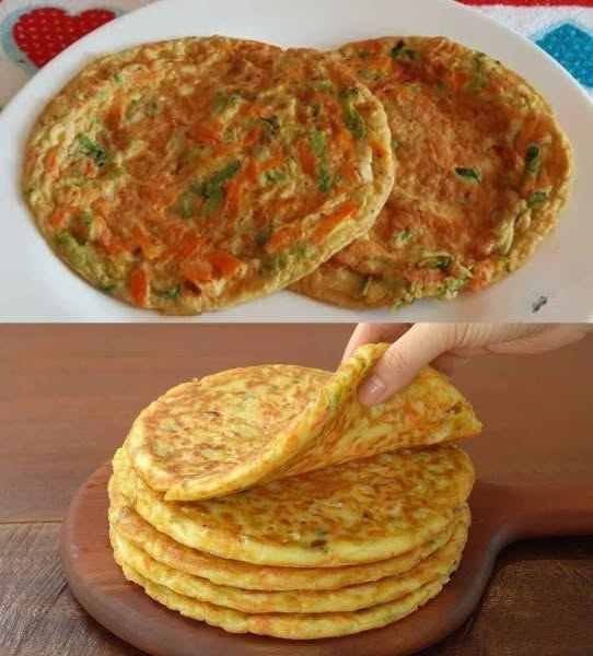 Panqueca Temperada Fácil e Saborosa pronto para servir