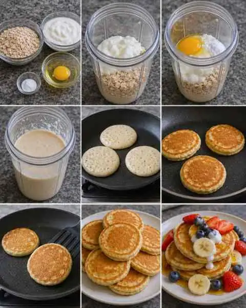 Panquecas Saudáveis de Aveia e Iogurte