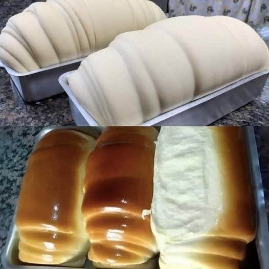 Pão Caseiro que Cresce Muito e Fica Bem Fofinho pronto para servir