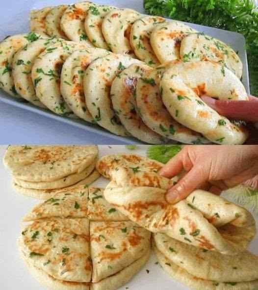 Pão de Frigideira sem Ovo Rápido e Fofinho pronto para servir