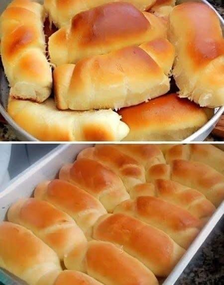 Pão de Leite Caseiro Fofinho como Algodão pronto para servir