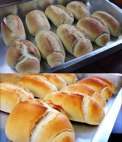 Pão Francês Caseiro Fácil com Casquinha Dourada pronto para servir