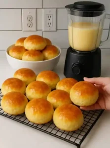 Pãozinho de leite fofinho pronto para servir