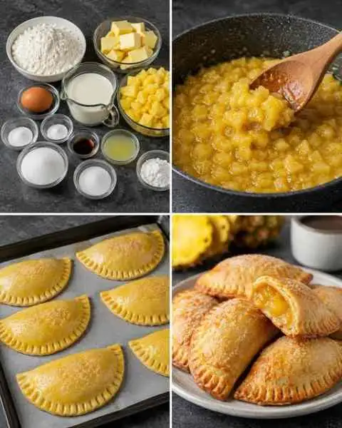 Pastéis de Abacaxi Douradinhos, macios e Deliciosos