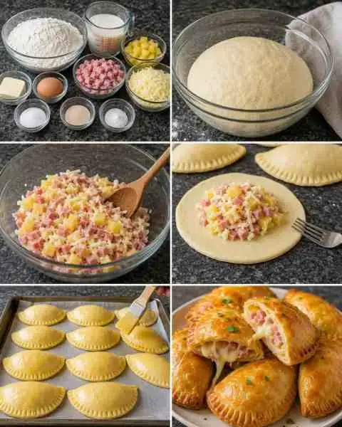 Pastéis Havaianos com Massa Fermentada e Abacaxi