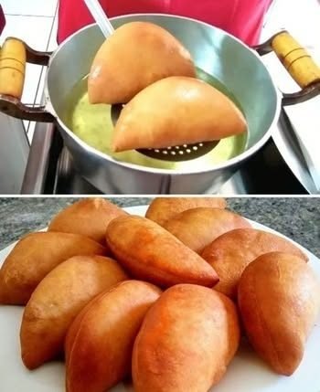 Pastel Chinês Caseiro Recheado e Dourado