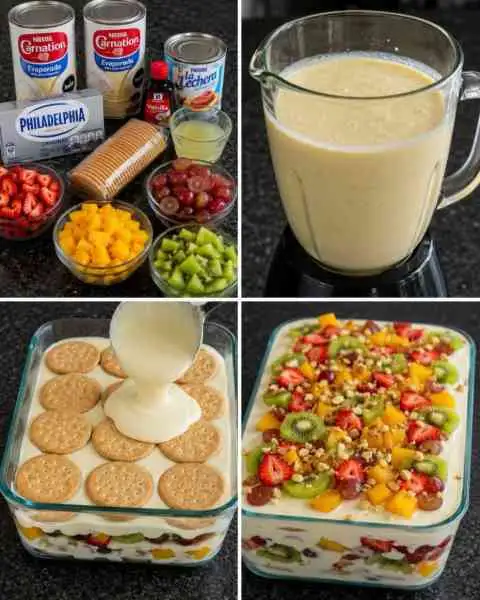 Pavê Cremoso de Frutas com Leite Evaporado
