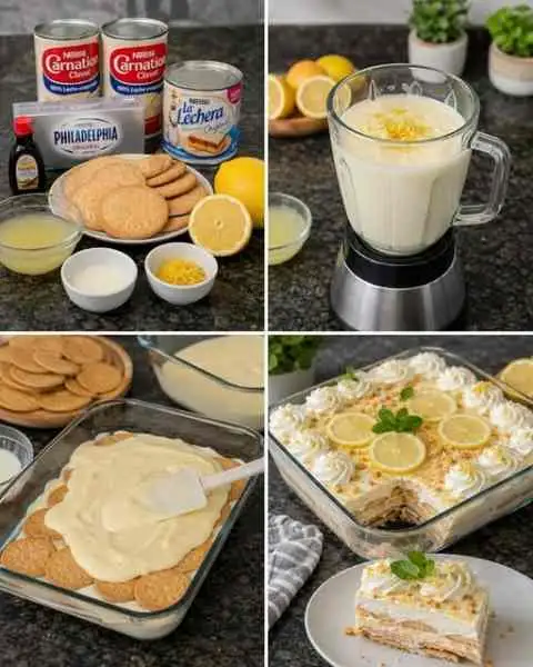 Pavê Cremoso de Limão e Delicioso