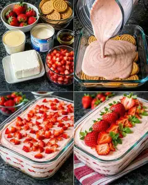 Pavê de Morango — Sobremesa Fresca e deliciosa