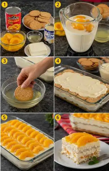 Pavê de Pêssego Fácil e Delicioso