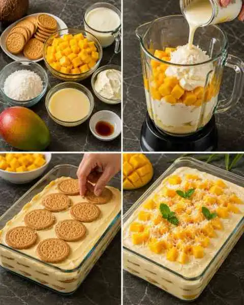 Pavê Tropical de saco de confeitar e Coco