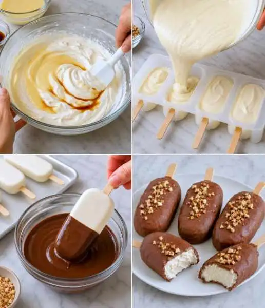 Picolés com Cobertura de Chocolate sem Máquina