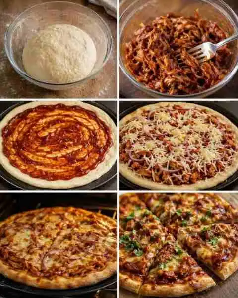 Pizza Caseira de Frango com Molho Defumado