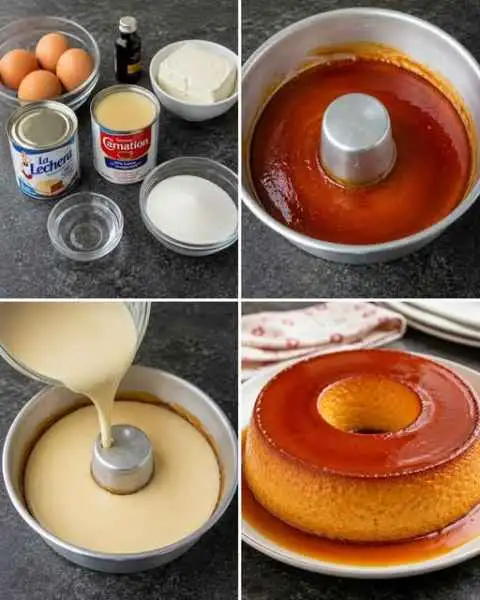 Pudim Napolitano com Leite Condensado e Baunilha