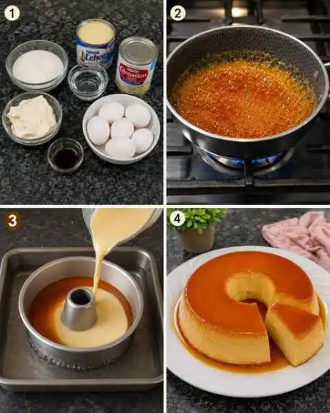 Pudim Napolitano com Queijo Cremoso