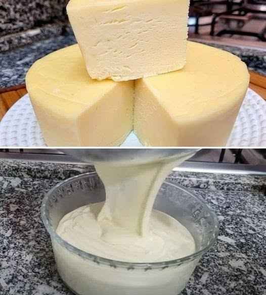 Queijo Caseiro sem Amido com Leite de Caixinha