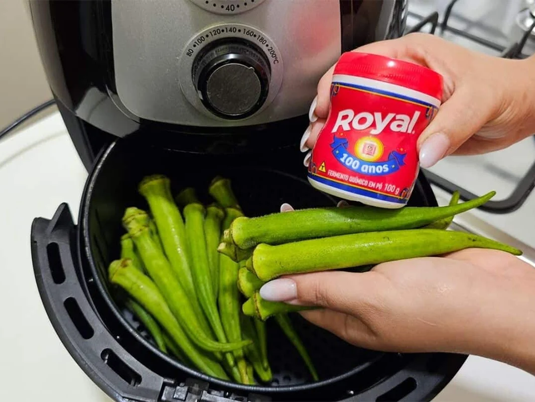Quiabo crocante na Air Fryer (sequinho e sem baba)