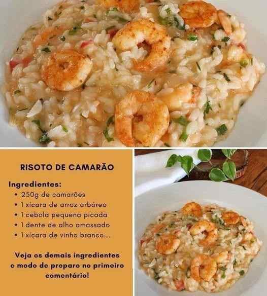Risoto de Camarão Cremoso e Fácil pronto para servir