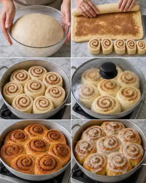 Rolinhos de Canela na Frigideira