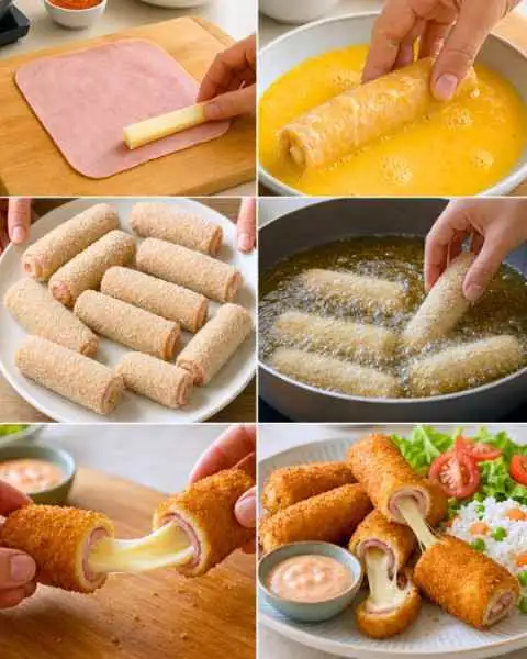 Rolinhos de Presunto e Queijo — Práticos e Fáceis