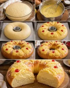 Rosca de Creme de Confeiteiro com Massa Amanteigada