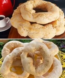 Rosca de Polvilho de Padaria Crocante e Leve pronto para servir