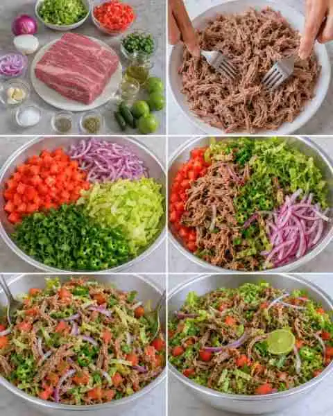 Salada de Carne Bovina Desfiada — Fácil e Rende Muito