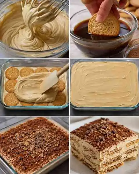 Sobremesa Gelada de Biscoito Maria e Café sem Forno