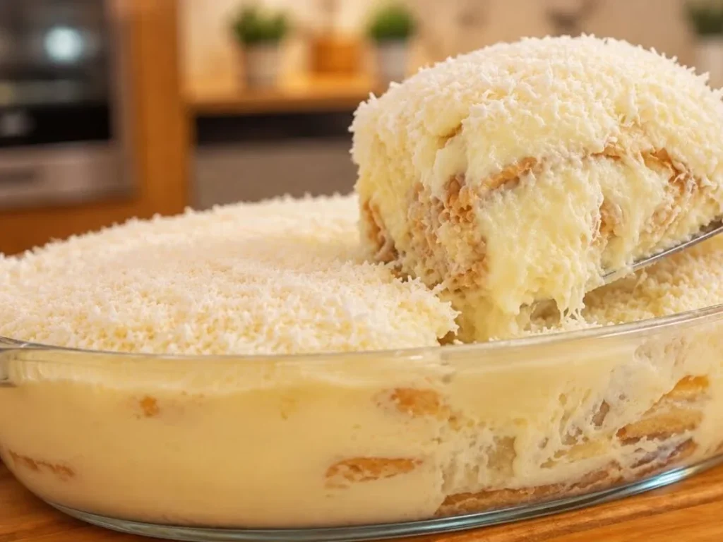 Sobremesa gelada de coco sem ir ao fogo