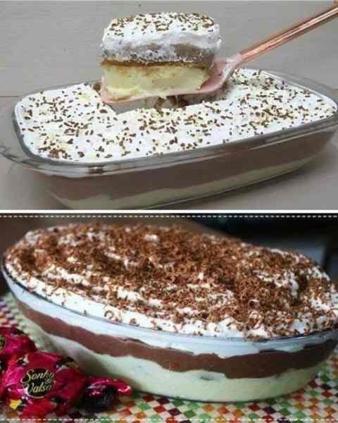 Sobremesa Marido Gelado em Três Camadas