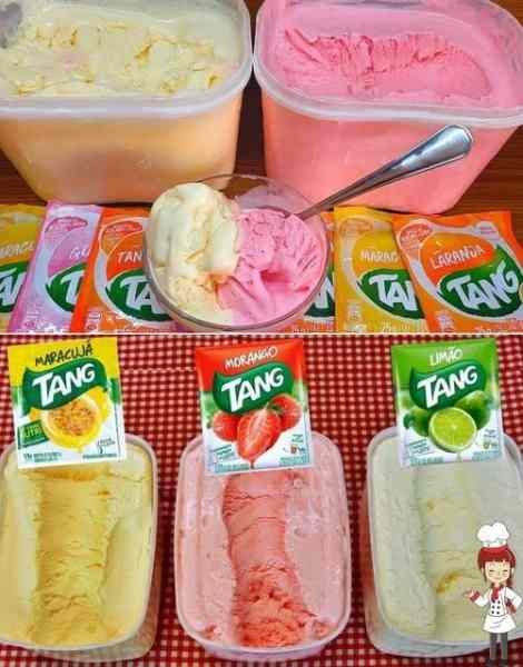 Sorvete Caseiro com Suco em Pó Bem Cremoso