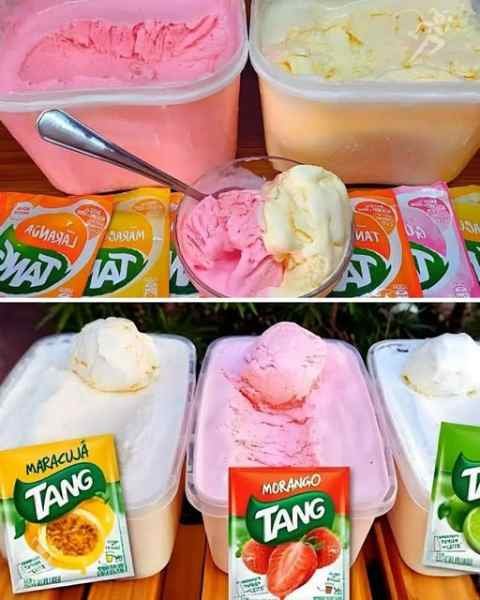 Sorvete Caseiro de Tang Bem Cremoso