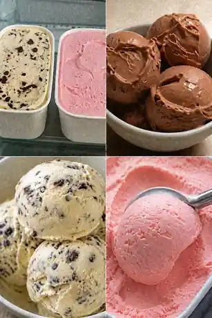 Sorvete com apenas 3 Ingredientes pronto para servir