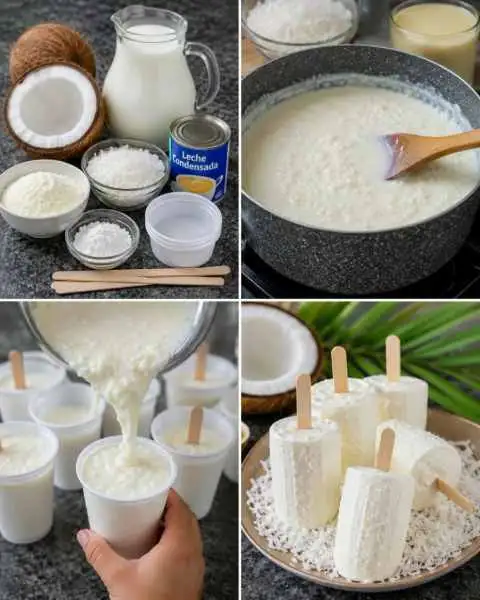 Sorvete de Coco Caseiro