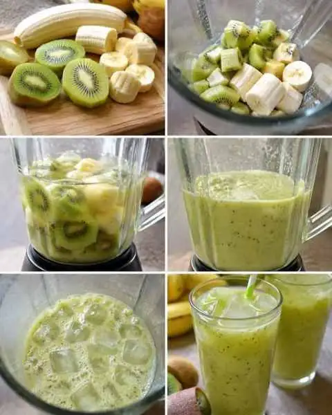 Suco Cremoso de Kiwi e Banana