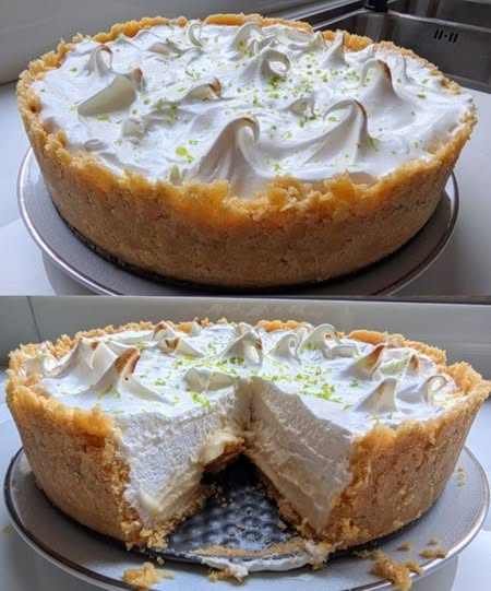 Torta de Limão com Creme e Merengue