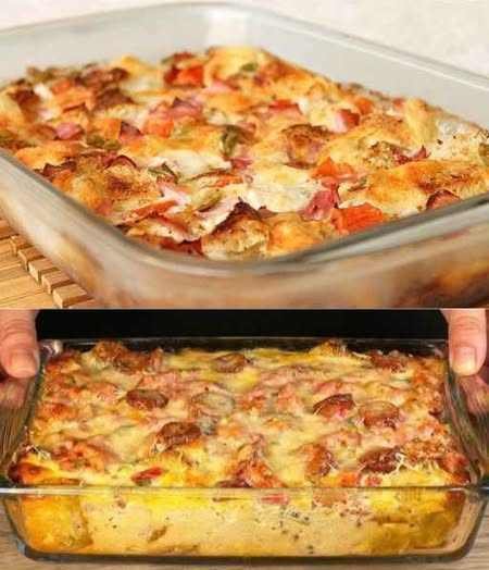 Torta Salgada de Forno com Presunto, Queijo e Tomate