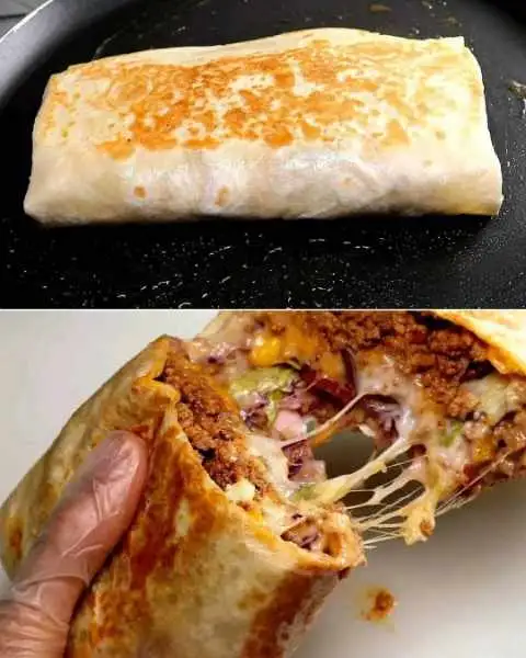 Tortilha Recheada com Carne Moída
